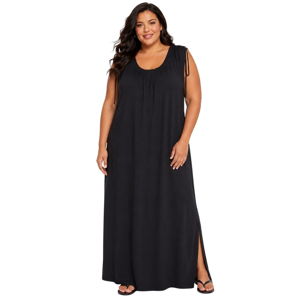 Chico's Black Maxi Dress with Side Slit